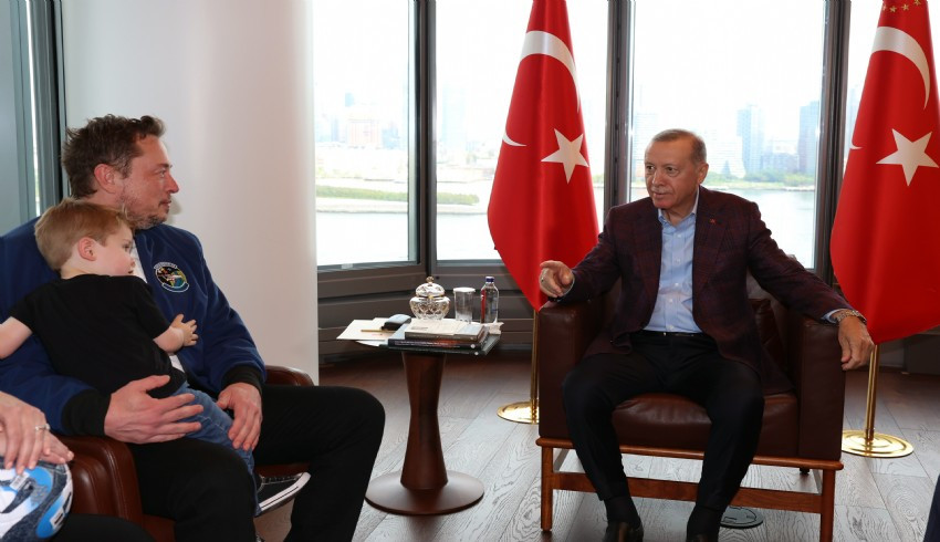Erdoğan'ın Musk'ın oğluyla samimi anları